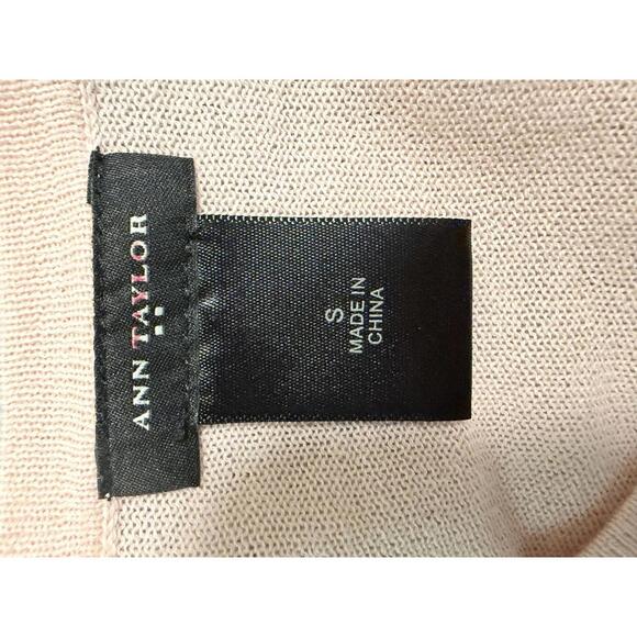 Ann‎ Taylor Pink and While Lace Cardigan  Size Small - Picture 2 of 5